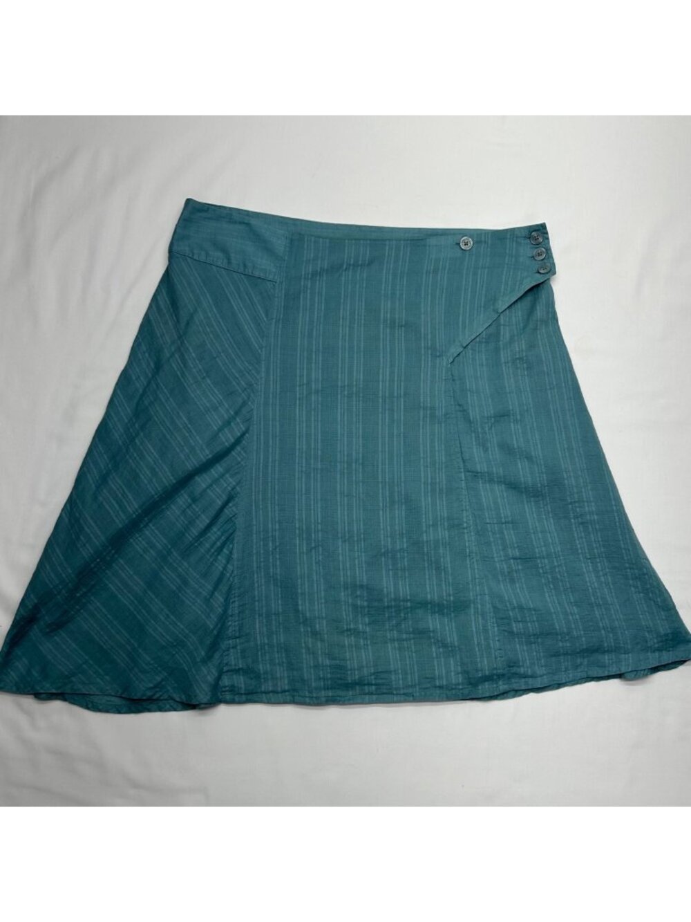 HORNYTOAD Skirt Women's 12 Teal Organic Cotton Lined Back Pocket